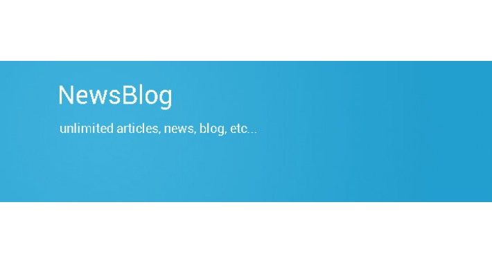 NewsBlog - создания категорий со статьями